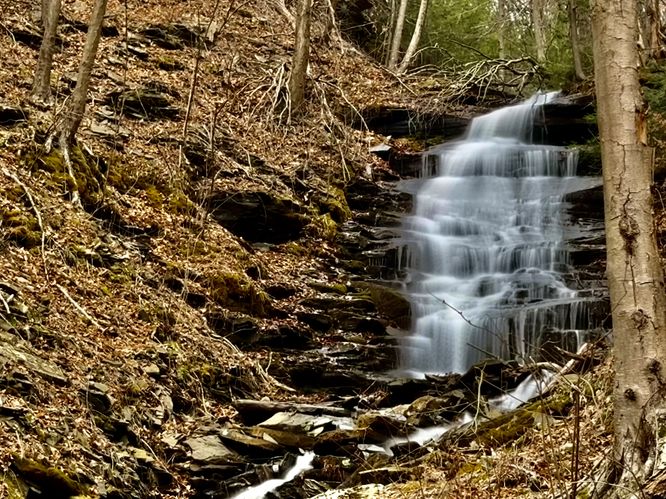 Benjamin Hollow Falls, approx. 35-feet tall (long exposure)