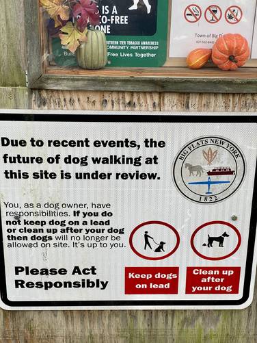 Big Flats Rail Trail pet (dog) rules and regulations