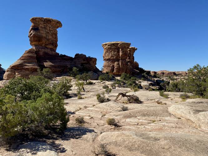 Hiking out along the Big Spring Canyon Overlook