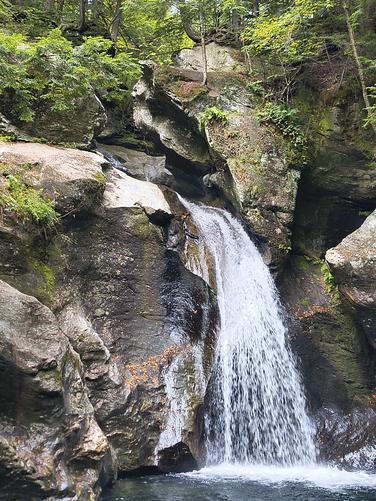 Default image for Bingham Falls via Mill Trail, a 2.2-mile trail in Stowe, Vermont (US)
