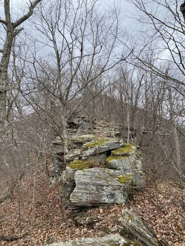More mountain spine rock outcroppings