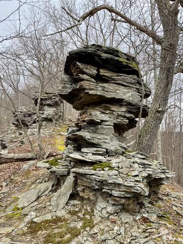 Rocky outcroppings of Chimney Rocks
