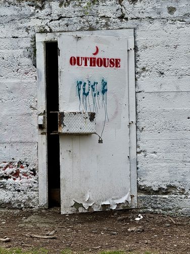 Restroom near climbing quarry