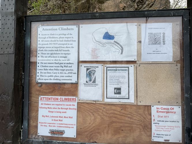 Climbing quarry info, rules, regulations