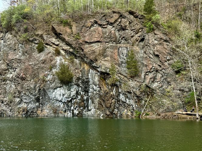 Climbing route above the old quarry
