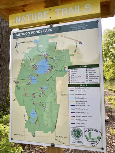 Mendon Ponds Park trail map