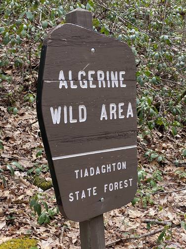 Algerine Wild Area sign, welcome
