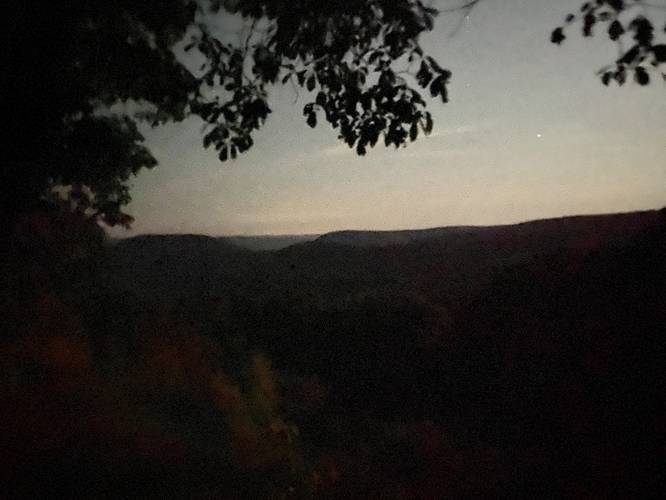 Old Grade Trail vista at night