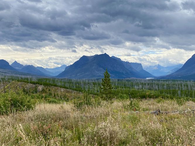View of mountains within Glacier NP