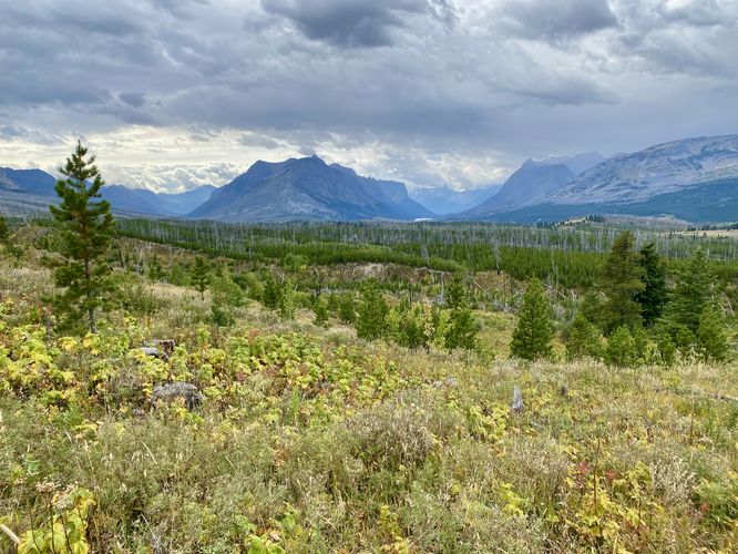 Vast views into Glacier National Park from the Blackfeet Lodges