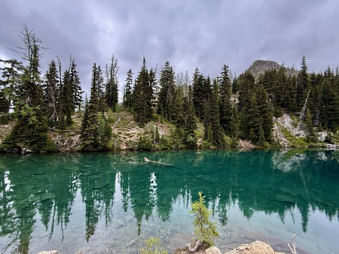 The vibrant blue waters of Blue Lake