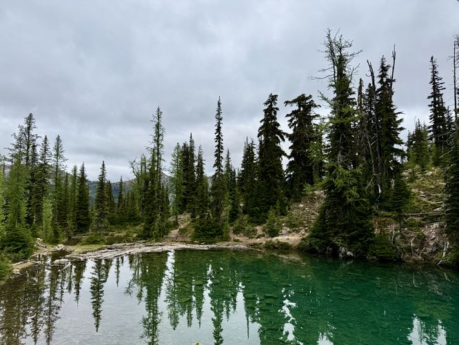Turquoise-blue waters of Blue Lake