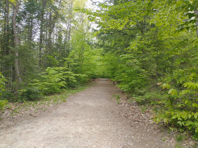 Trail entrance past gate