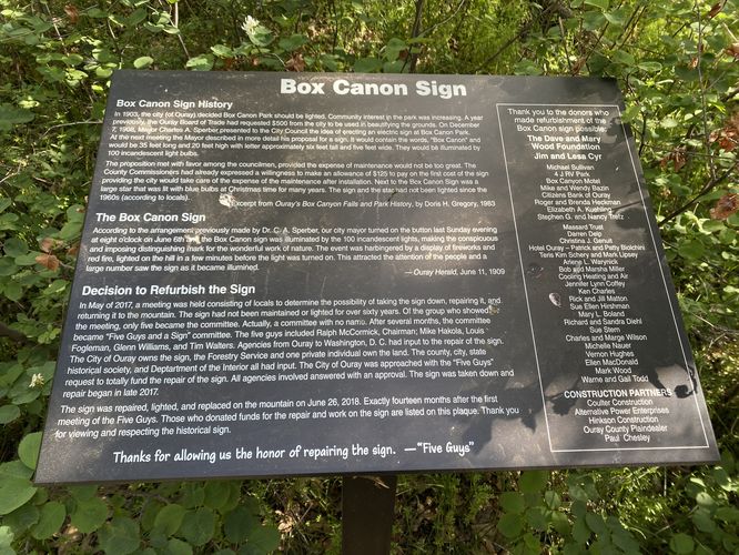 Box Canon Sign historical information