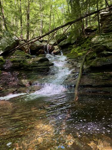 Waterfall, approx. 18-feet tall multi-teir