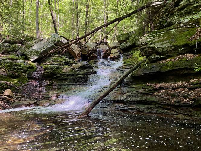 Waterfall, approx. 18-feet tall multi-teir