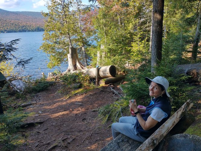 Another bench with a view of Lake Placid 