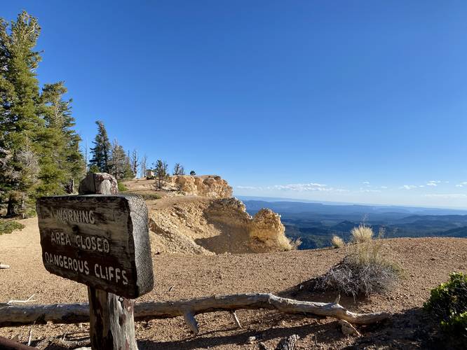 Danger, sheer drop cliffs