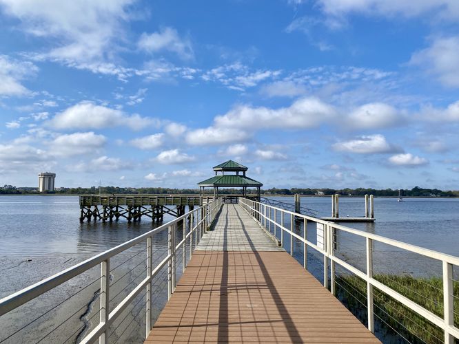 Walking the Brittlebank Park pier