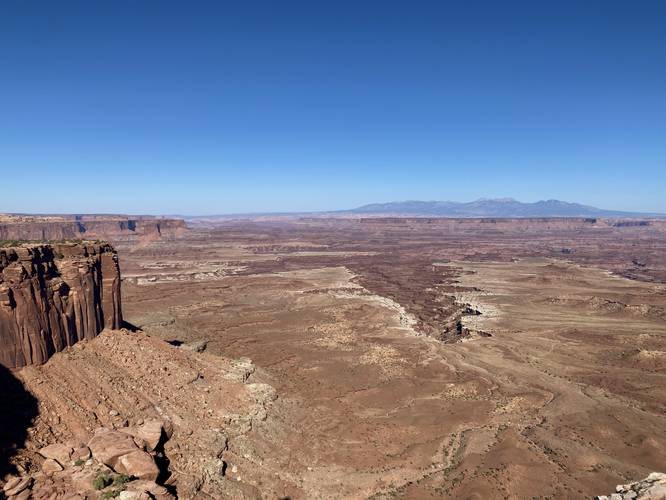 View of Buck Canyon (right) and mesa of Canyonlands National Park (left)