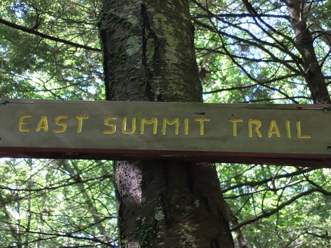 East Summit Trail marker