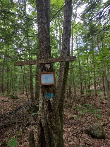 Trail signage at junction