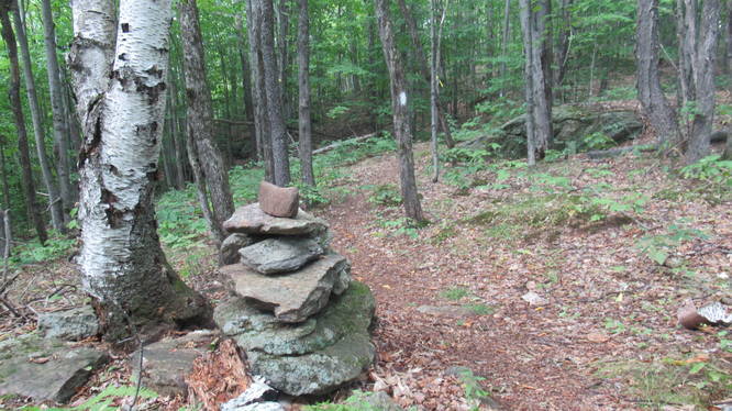 Cairn and trail blaze