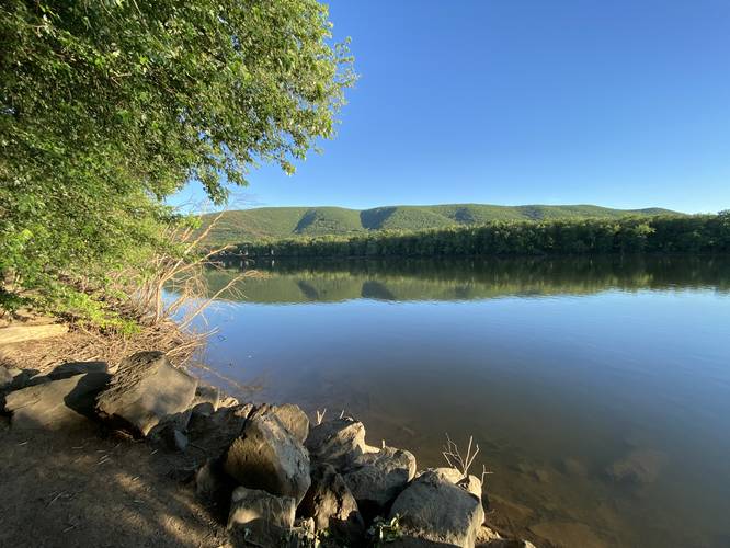 View of the West Branch Susquehanna River and mountains