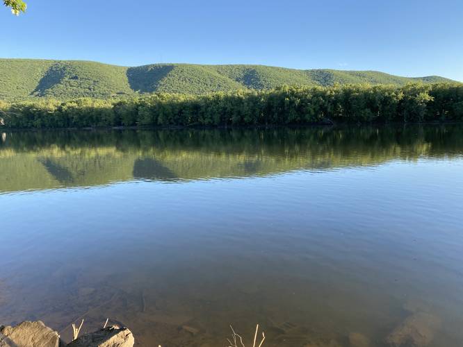 View of the West Branch Susquehanna River and mountains