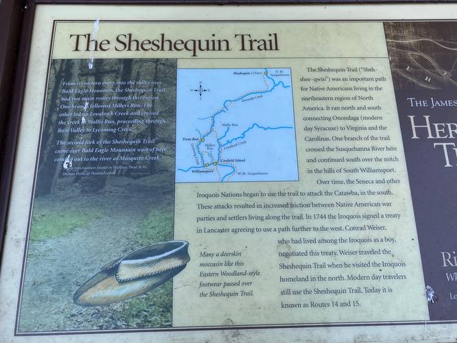 Sheshequin Trail information (long-lost Native American footpath)
