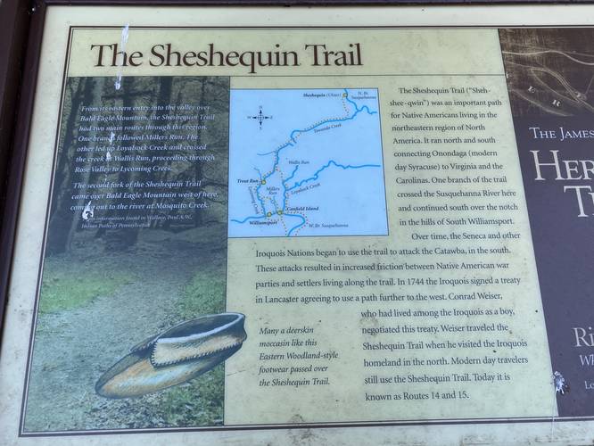 Sheshequin Trail information (long-lost Native American footpath)