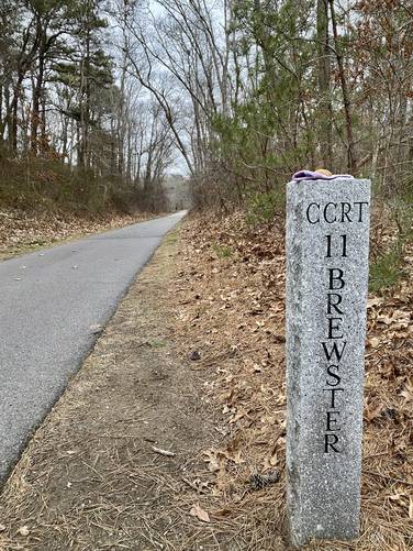 Stone post sign "CCRT 11 Brewster"