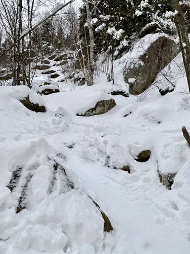 Turned back at the boulder field