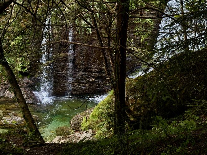 Crystal-clear pool of Cascata di Tobi