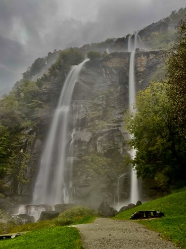 Long exposure portrait of Cascate dell'Acquafraggia