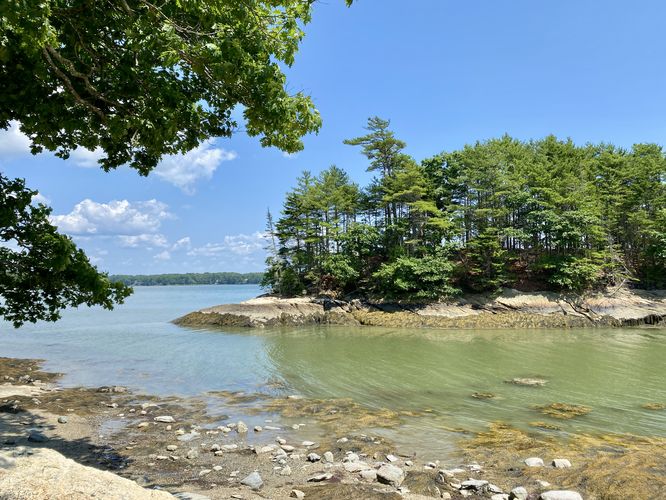 View of a small island in Casco Bay