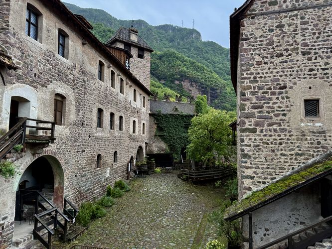 Another view of Castel Roncolo's courtyard