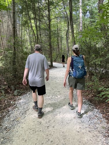 Hiking to Catawba Falls