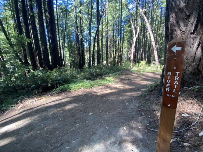 Turn on Eagle Trail to reach River Trail (return hike)