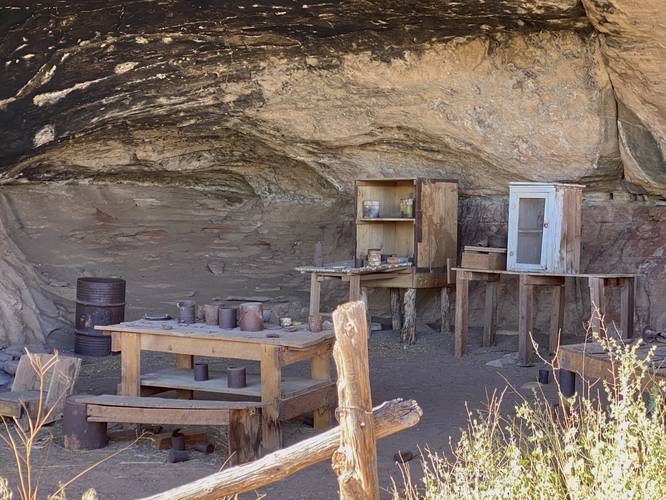 Historic Cowboy Camp's kitchen