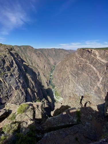 View of the Black Canyon and Gunnison River from Cedar Point