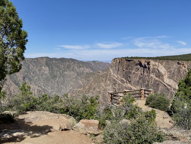 View of Cedar Point and the Black Canyon from the trail