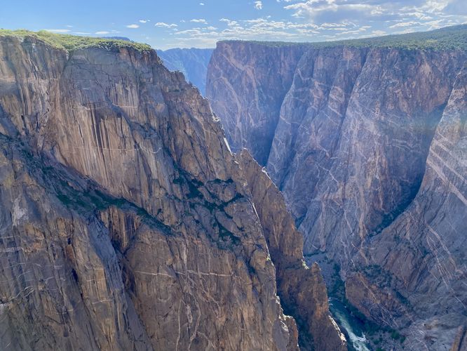Stunning view into the Black Canyon from the Chasm View Nature Trail