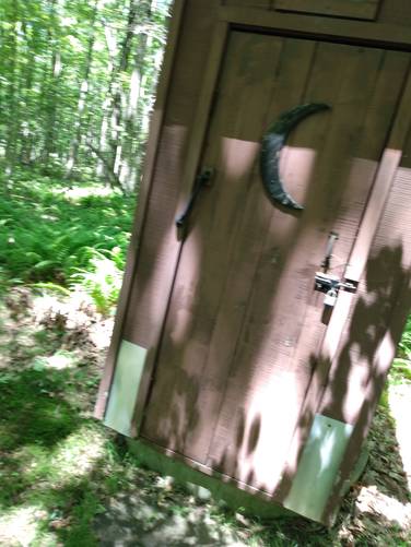 Locked Restroom at Fire Pit at Fire Tower Cabin