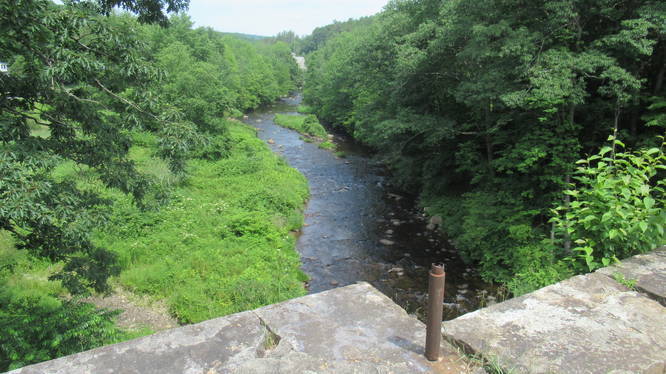 Looking out over the Bridge to the Ashuelot River below