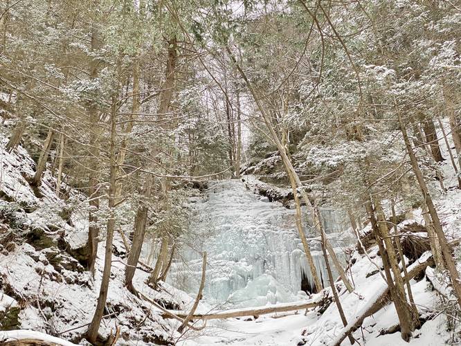 Chimney Hollow Falls Winter Hike - Chimney Hollow Falls Owassee Slide Falls Winter album