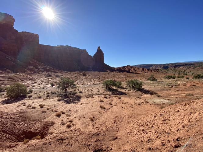 View of Chimney Rock at Capitol Reef National Park