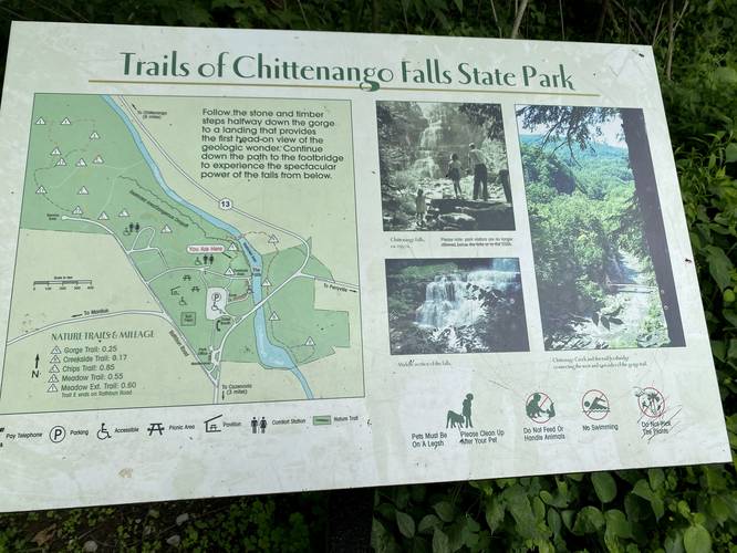 Chittenango Falls history and trail map info