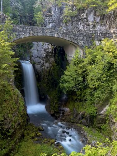 Long exposure portrait view of Christine Falls