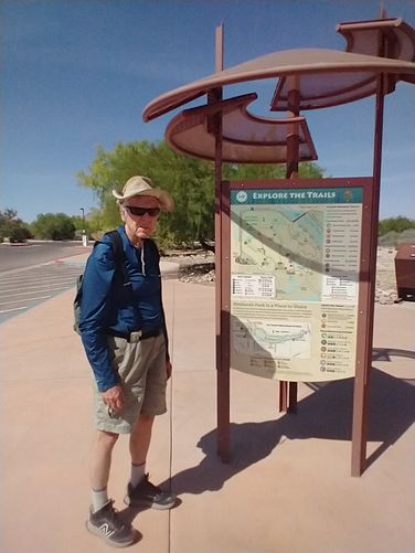 Information kiosk with excellent map located at the entrance of the Park